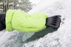 Compact Glove Box Ice Scraper